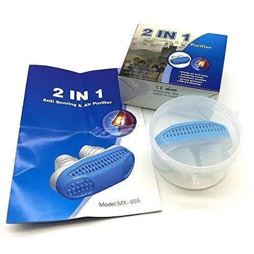 Clip Nasal Anti-Ronflement 2-en-1 avec Purificateur d'Air